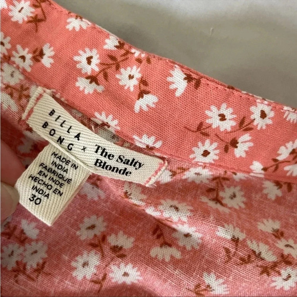 Billabong X The Salty Blonde pink ruffle floral skirt - Picture 4 of 10